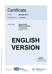 ISO 9001:2015 Certificate-English - Risse GmbH